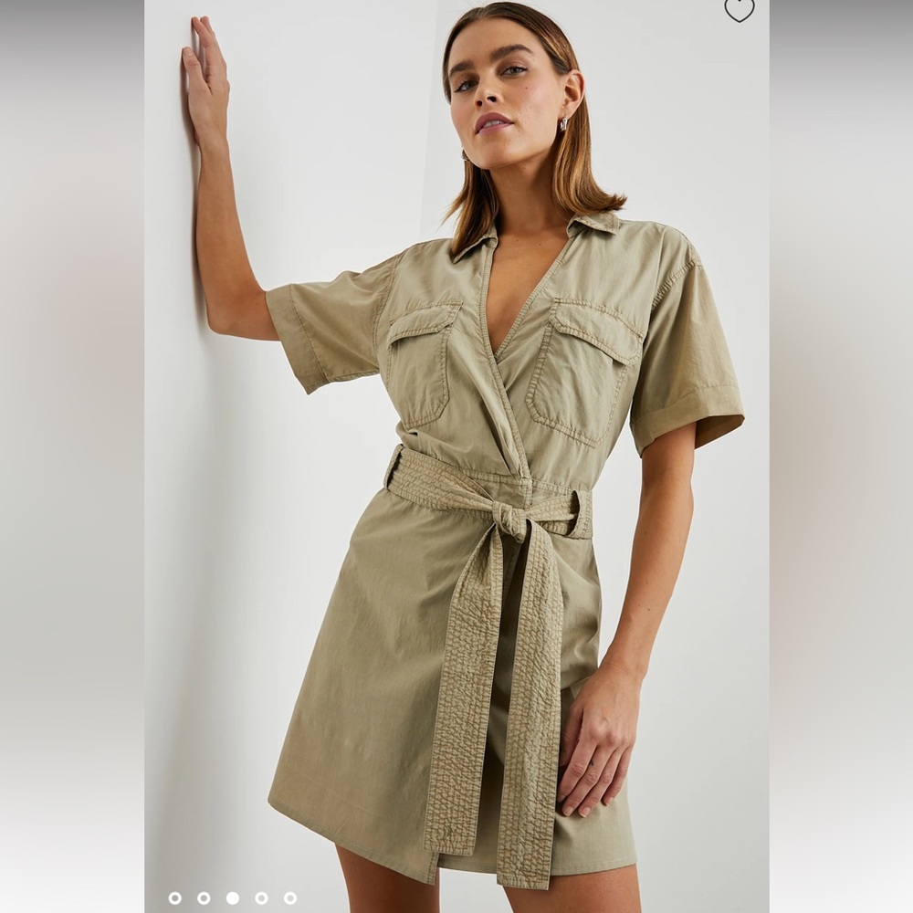 Rails Safari Natalie wrap snap Button-Up Shirt dress